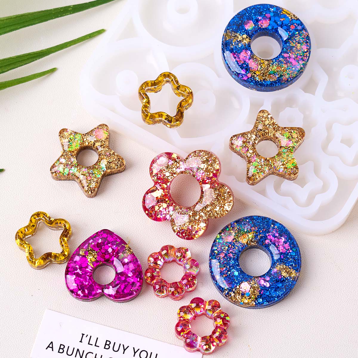 Resin Art With Flowers - Bijoux multifonctionnels moule en Silicone bricolage