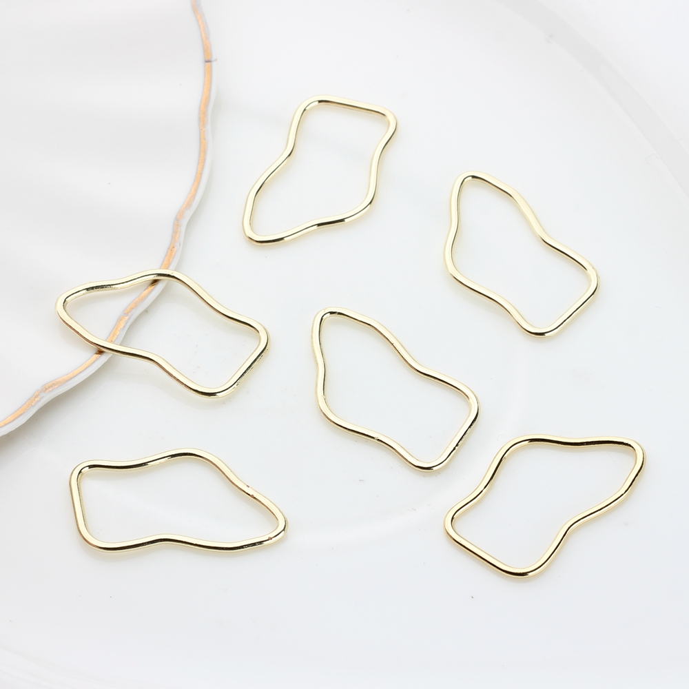 Bezels Pendant Resin - Anneau géométrique en alliage de Zinc,