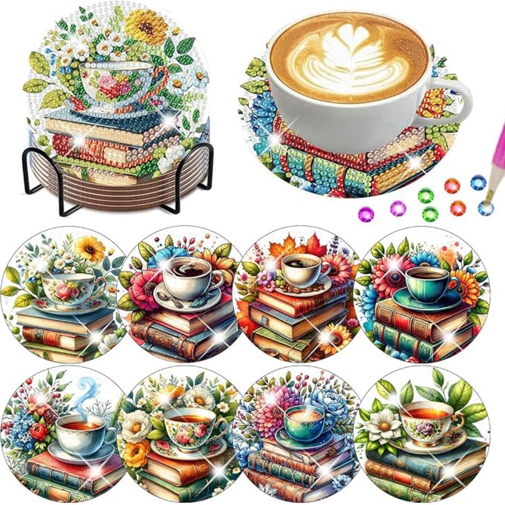 Resin Art Stand - 8 pièces/lot de sous-verres de peinture