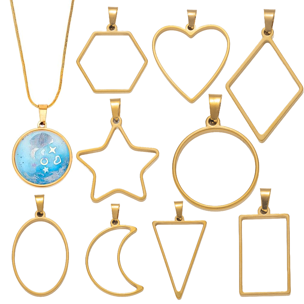 Bezels Pendant Resin - Moules en résine à dos ouvert
