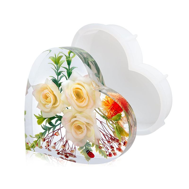 Resin Art Heart - Grand cœur en résine époxy, moule