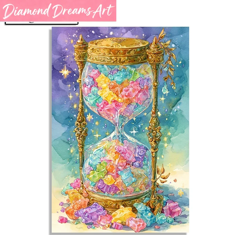 Resin Art Clock - Kit de Peinture Diamant Sans Cadre,