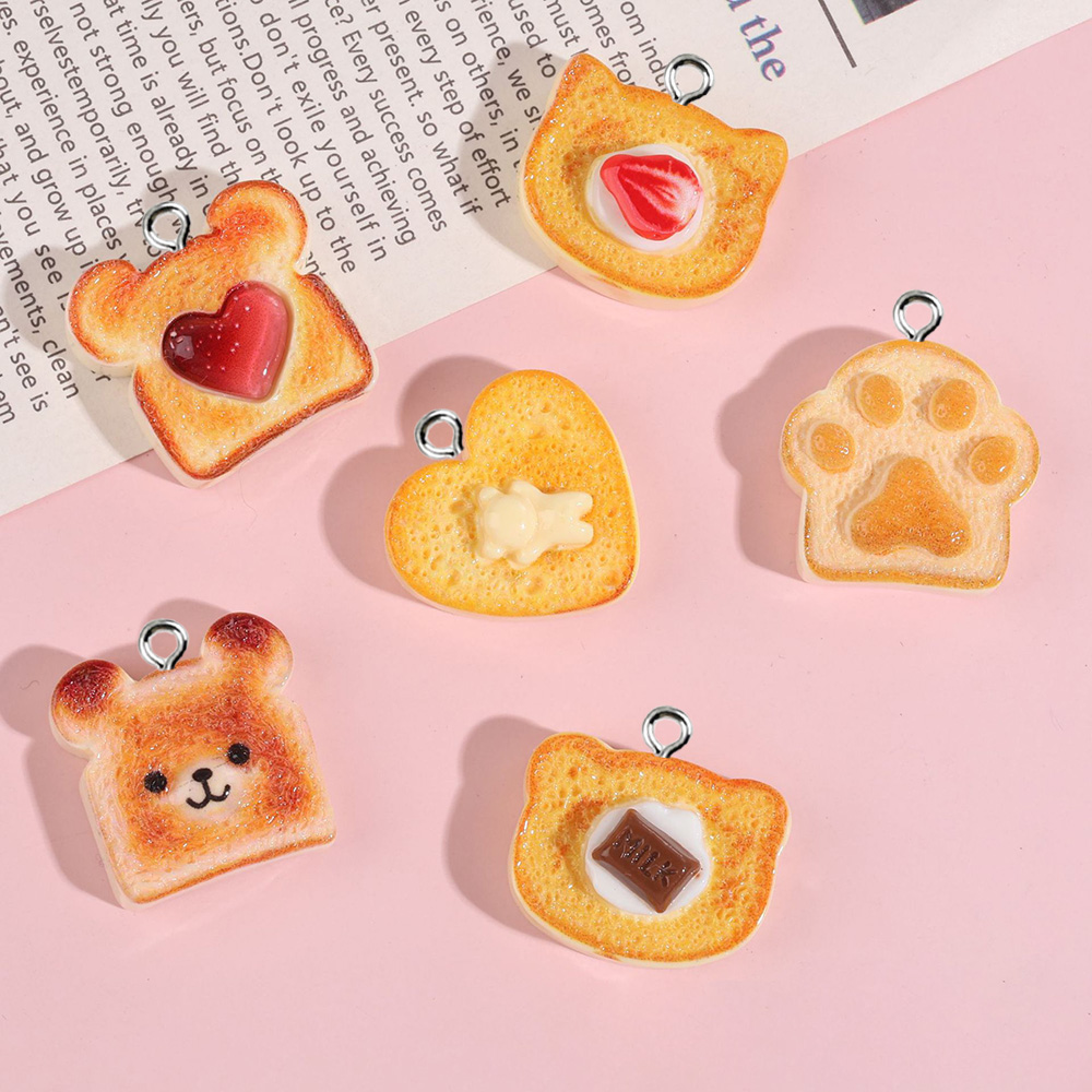 Resin Art Heart - 10 pièces Breloques en résine en