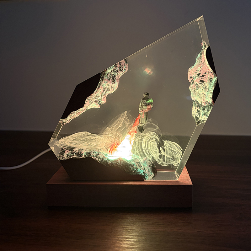 Resin Art Baby - Lampe de Table en Résine Organisme