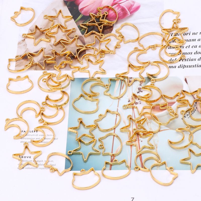 Bezels Pendant Resin - Mini pendentif cadre géométrique, artisanat en
