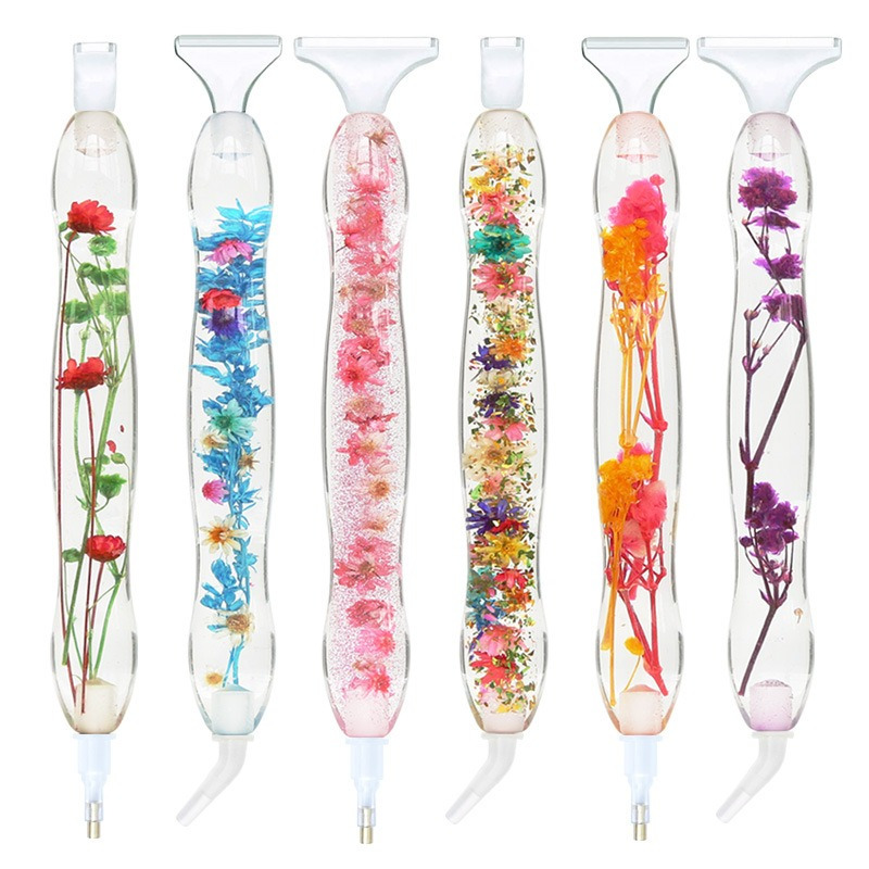 Resin Art With Flowers - 1 ensemble de stylos de peinture