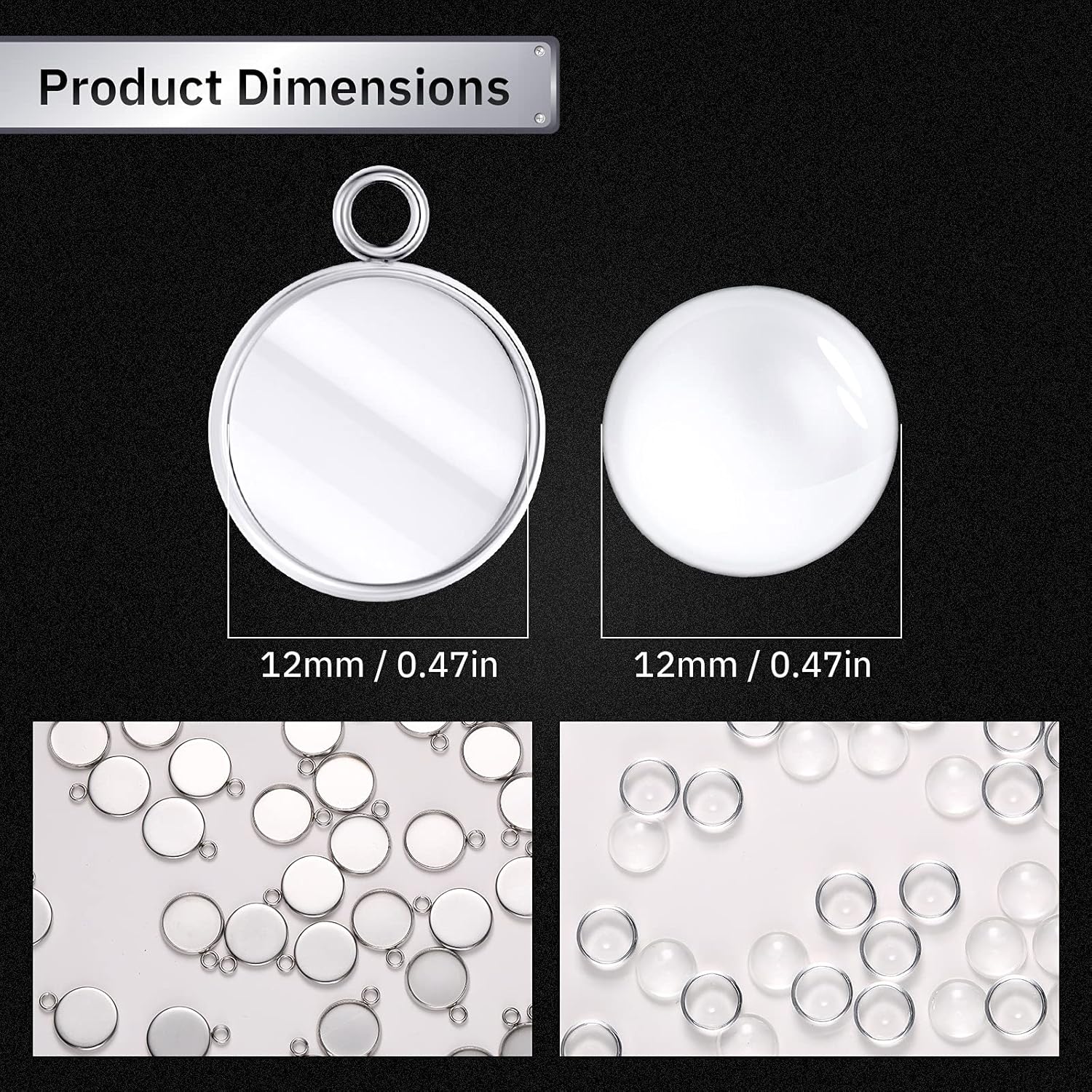 20 pièces en acier inoxydable  - Bezels Pendant Resin avis et prix