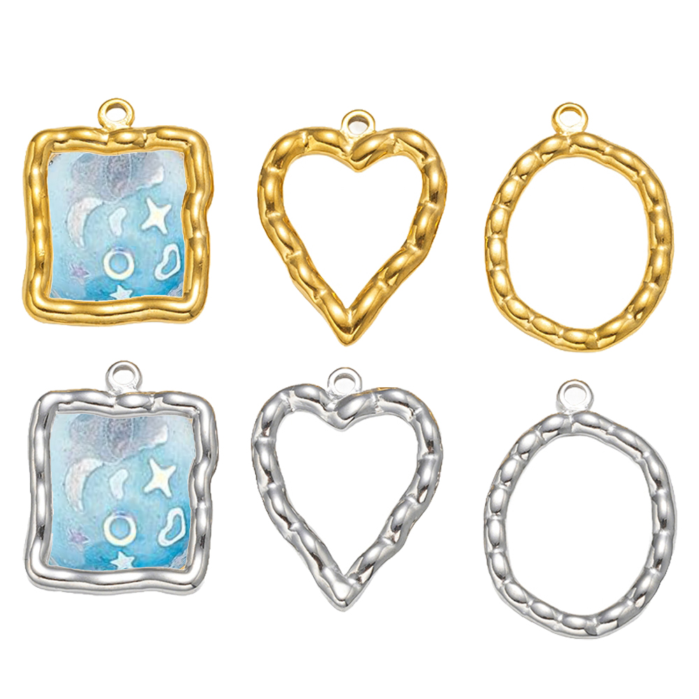 Pendentifs ronds en forme de c - Bezels Pendant Resin avis et prix