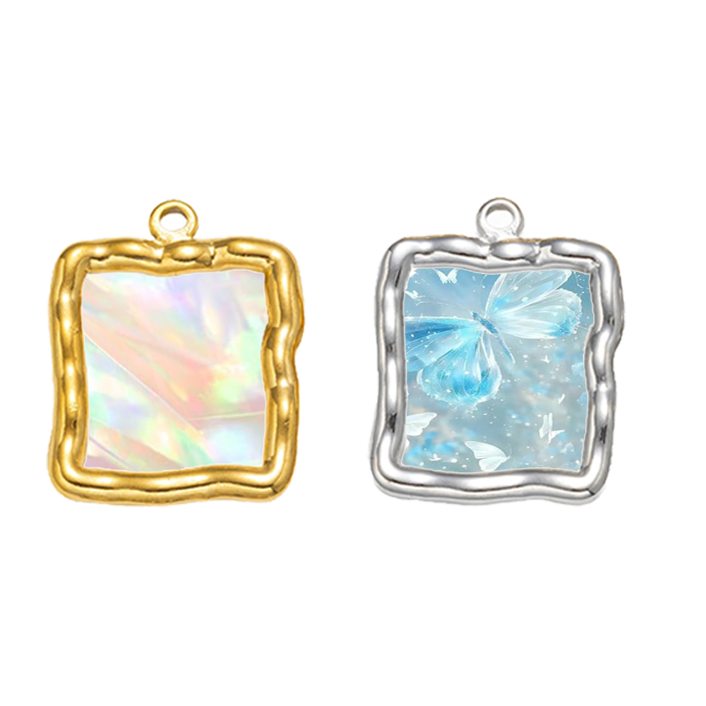 Pendentifs ronds en forme de c - Bezels Pendant Resin avis et prix