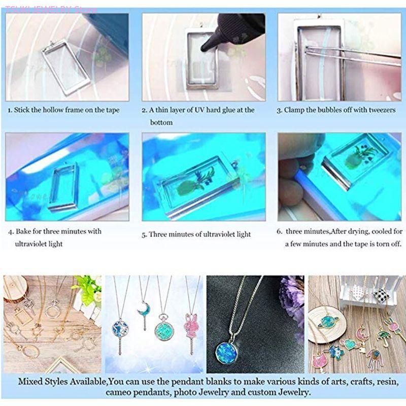 62KE 10x/ensemble pendentif en - Bezels Pendant Resin avis et prix