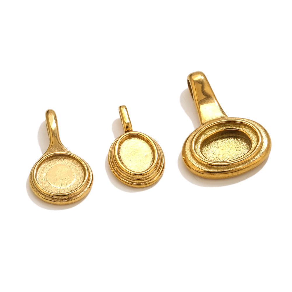 Plateaux ovales ronds en acier - Bezels Pendant Resin avis et prix