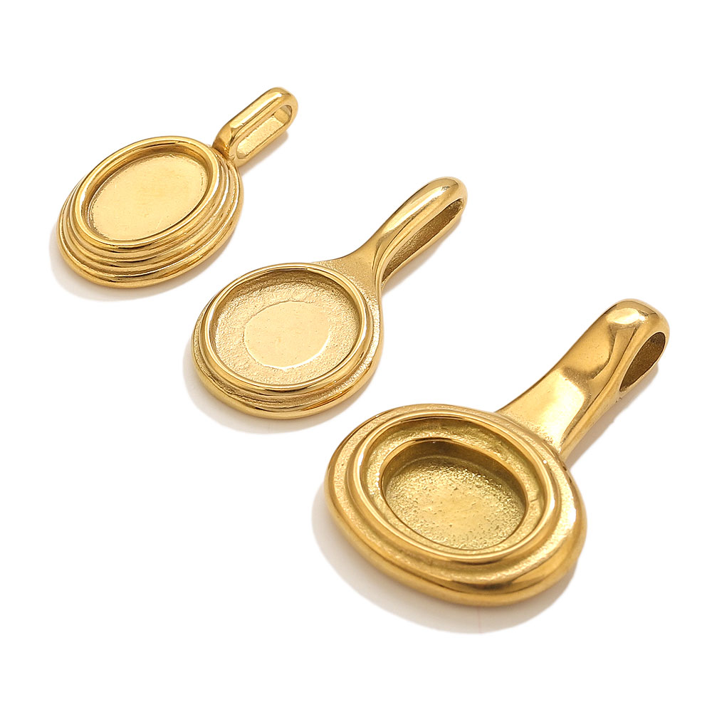 Plateaux ovales ronds en acier - Bezels Pendant Resin avis et prix