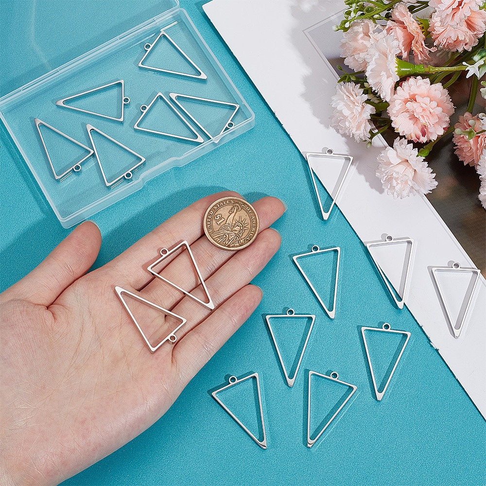 16 pendentifs triangulaires en - Bezels Pendant Resin avis et prix