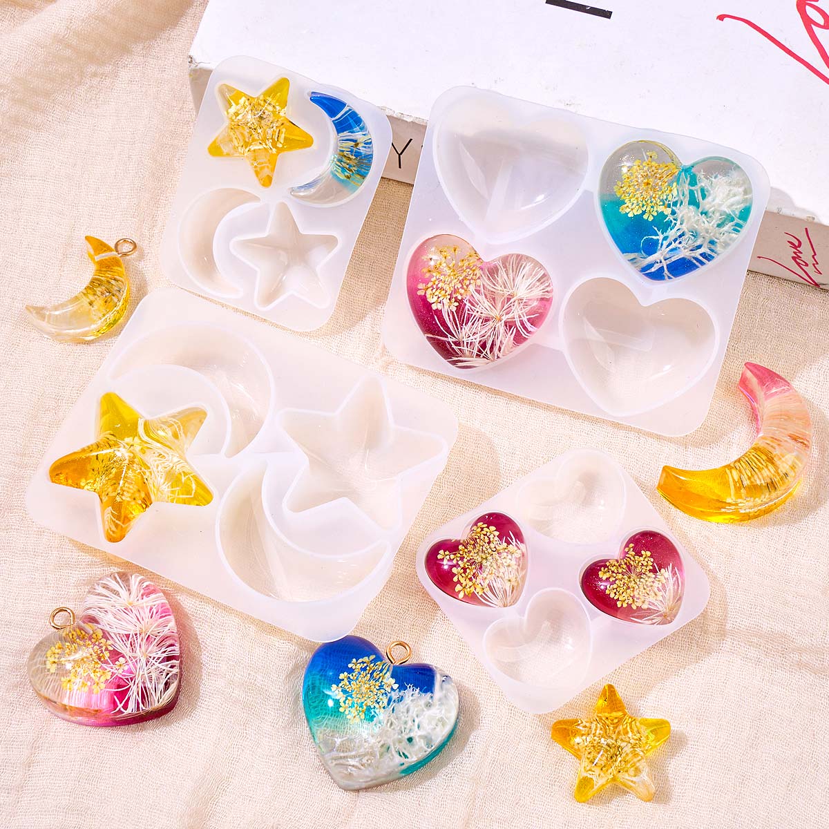 Moule en silicone Cœur Étoile  - Resin Art Heart avis et prix