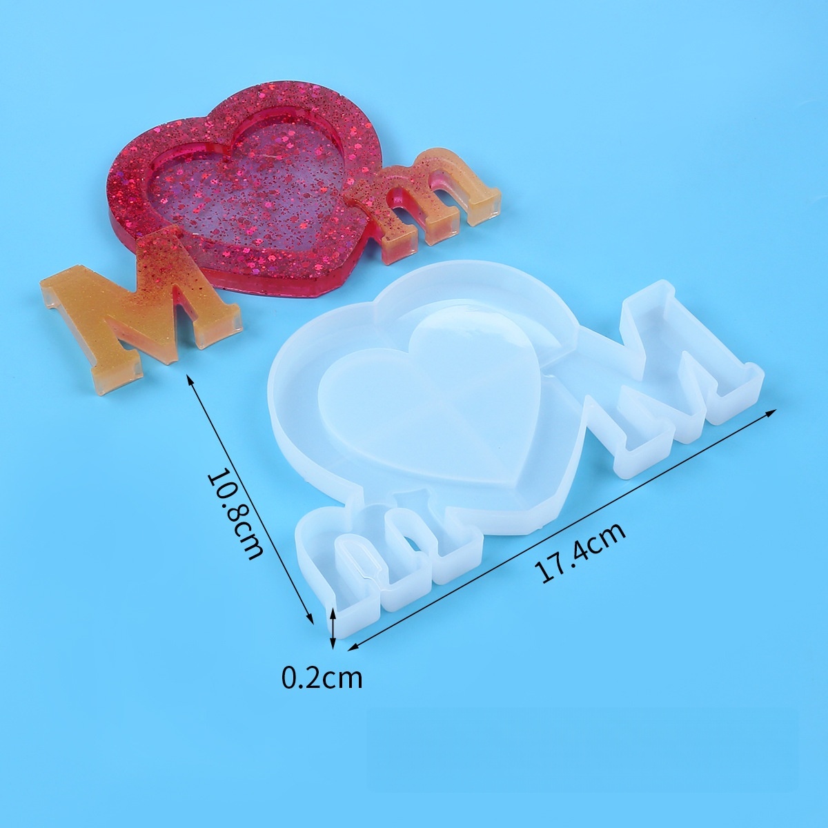 Moule en silicone pour résine  - Resin Art Heart avis et prix