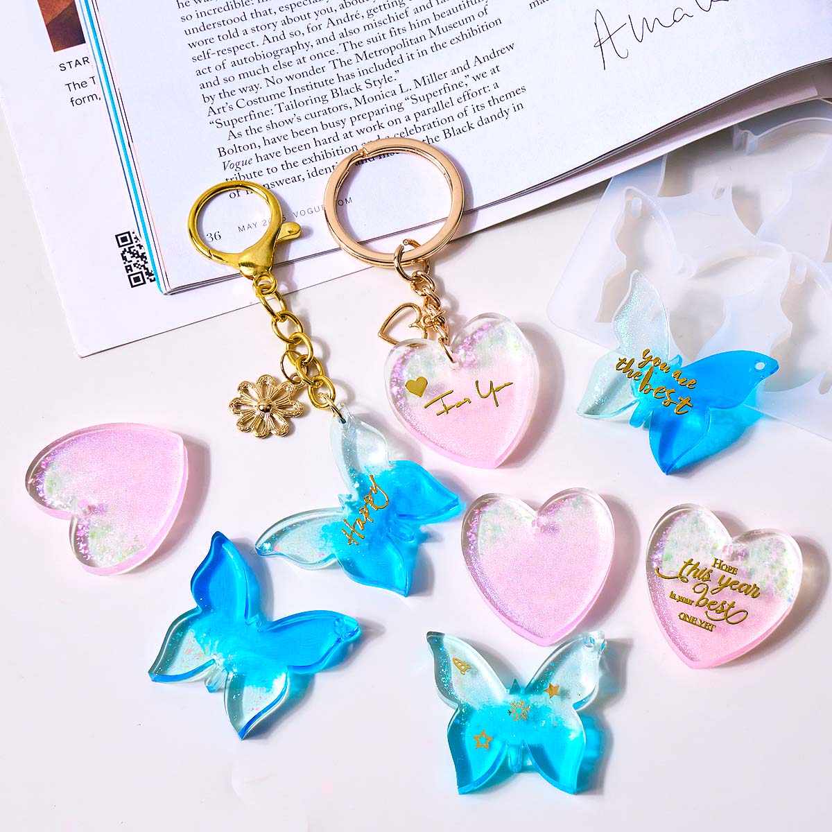 Moule en silicone à six cavité - Resin Art Heart avis et prix