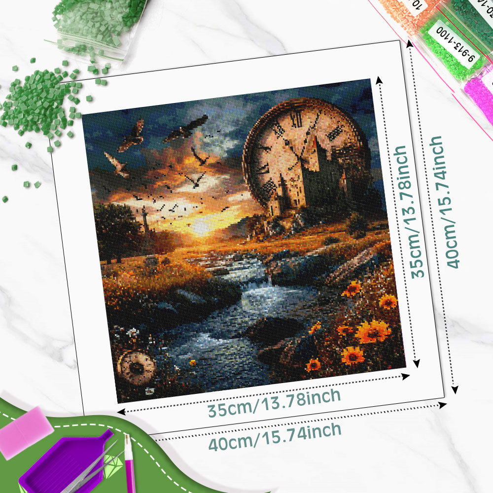 Huacan Diamond Painting - Chât - Resin Art Clock avis et prix