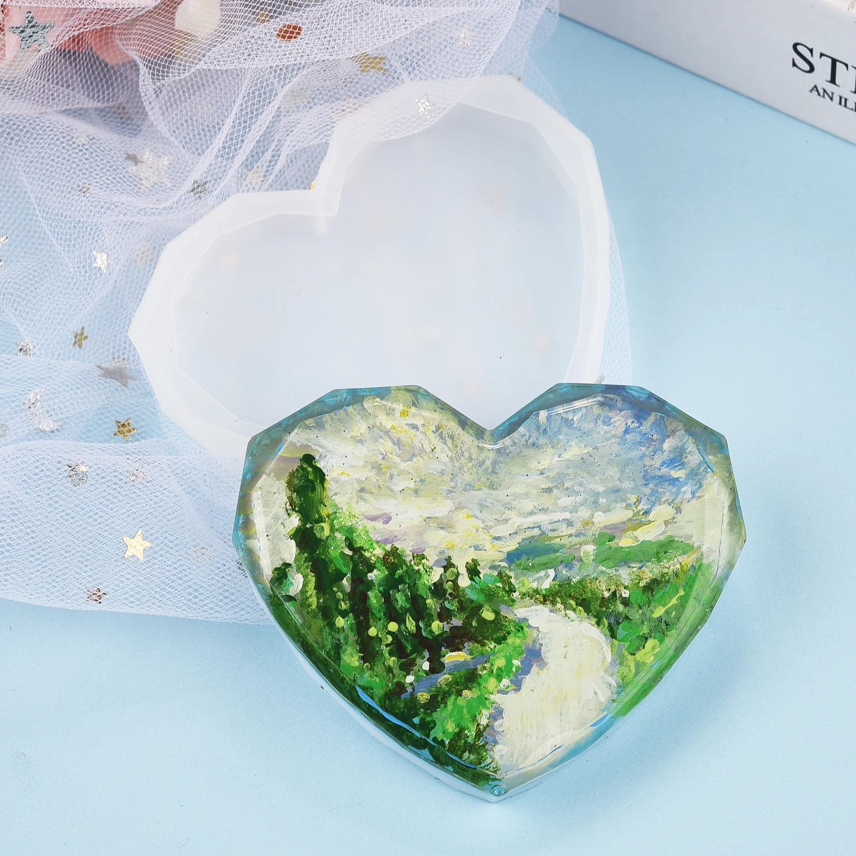 Moule de dessous de verre en r - Resin Art Heart avis et prix