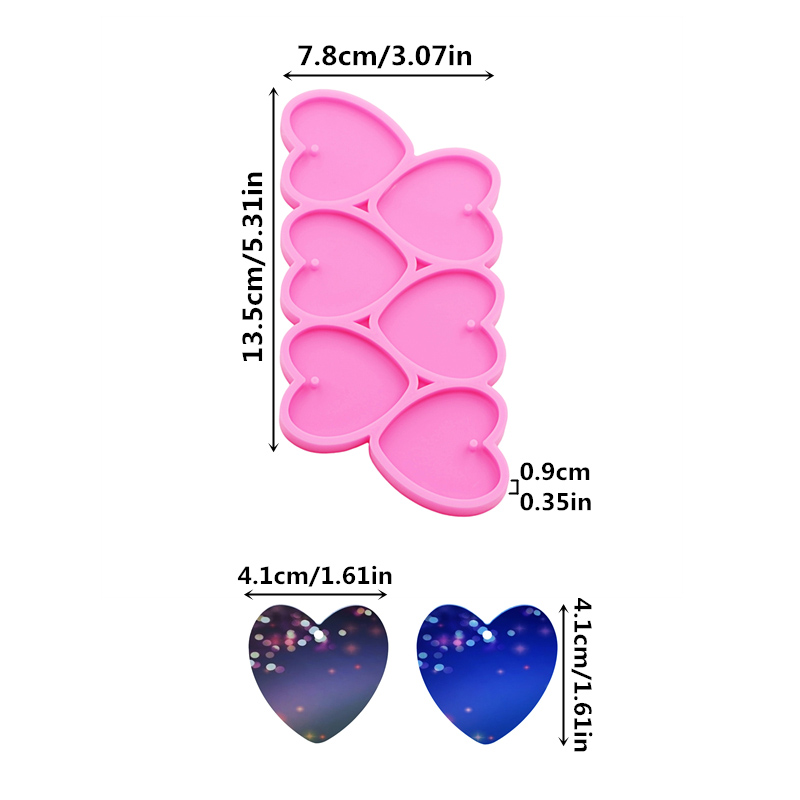GJ-226 brillant coeur forme br - Resin Art Heart avis et prix