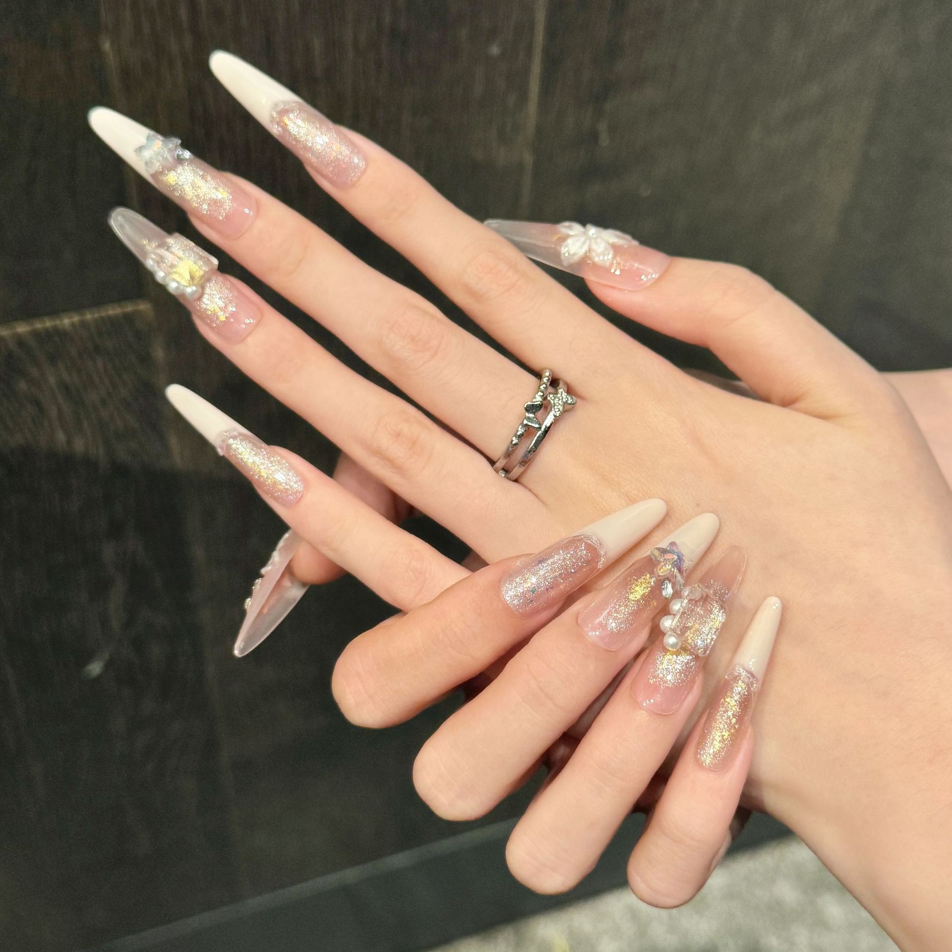 10 pièces d'ongles artificiels - Resin Art With Flowers avis et prix