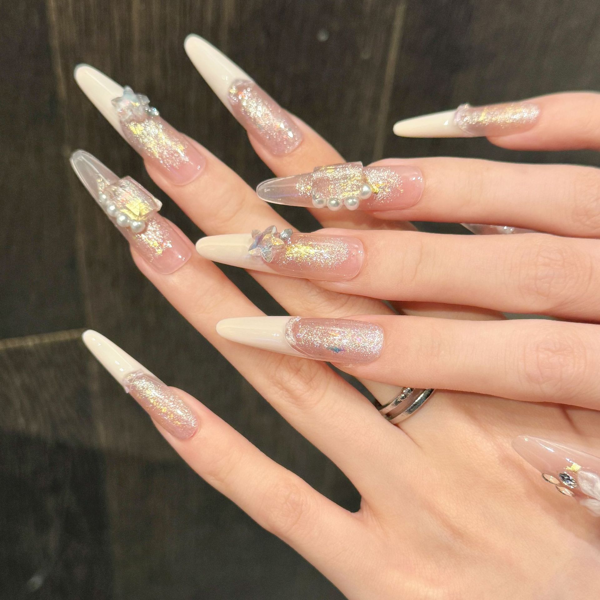 10 pièces d'ongles artificiels - Resin Art With Flowers avis et prix