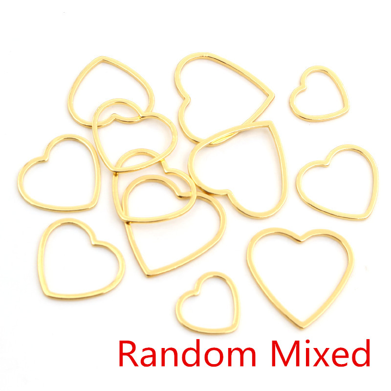 20pcs Coeur Charme Or En Acier - Bezels Pendant Resin avis et prix